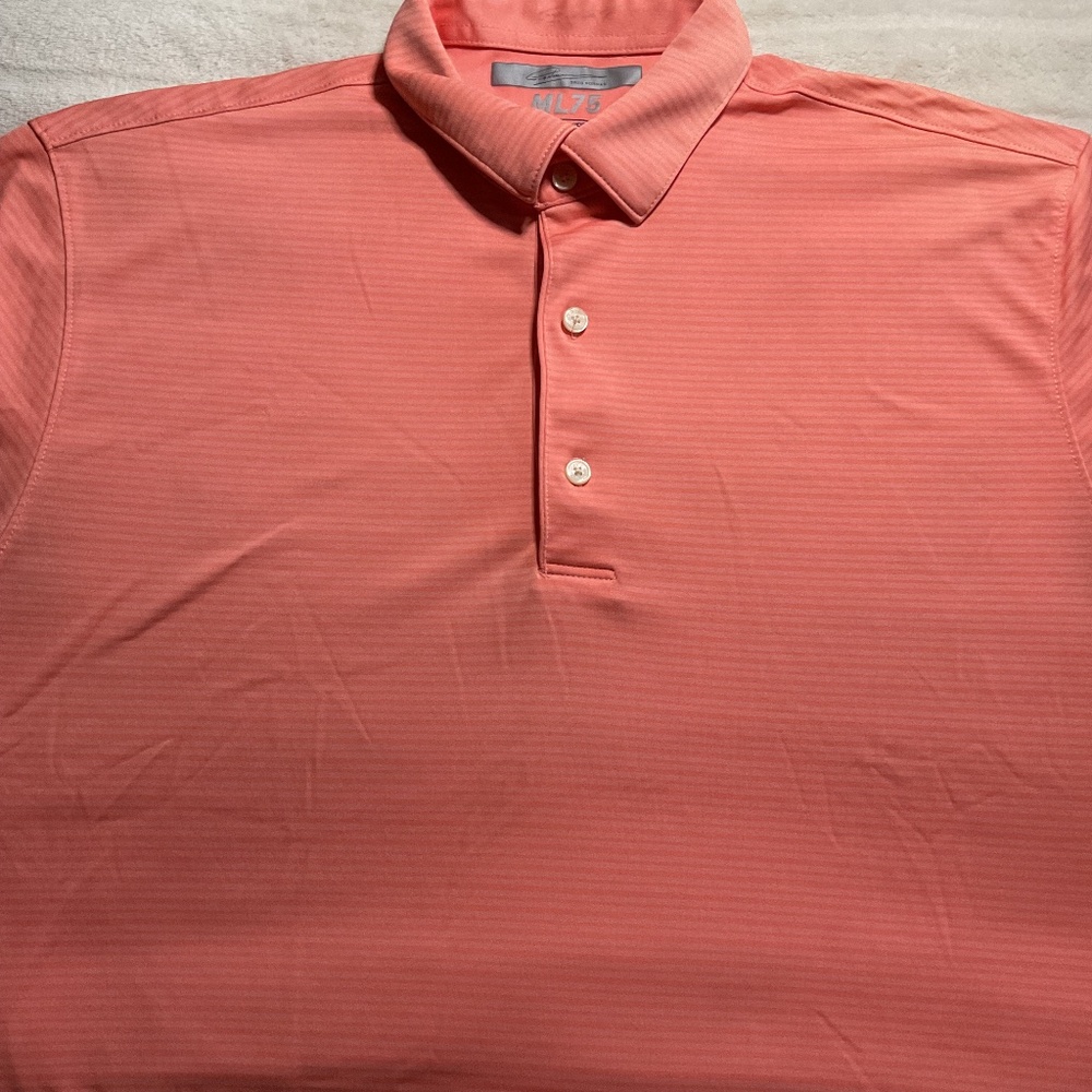 Greg Norman ML75 Play Dry Coral Golf Polo – Men’s M